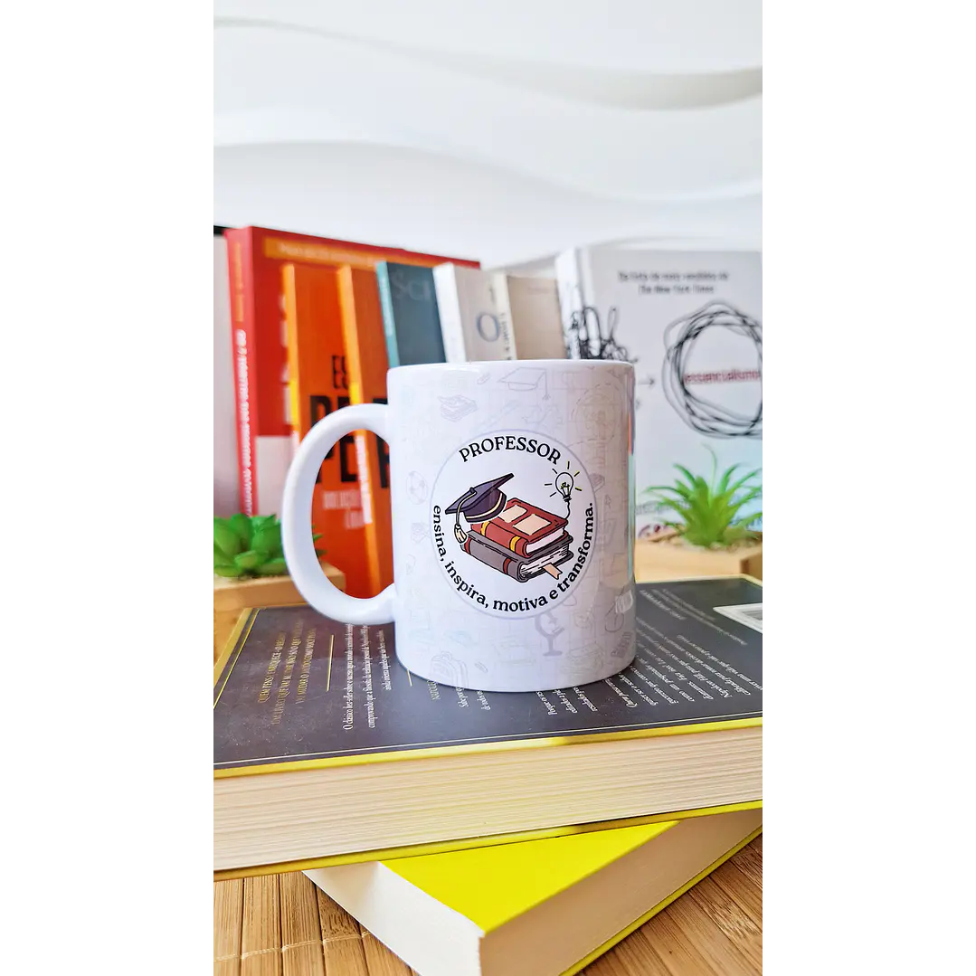 Arte Caneca Professor Ensina, inspira, motiva e transforma Arquivo em Png  1