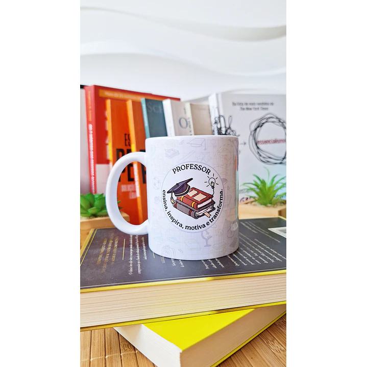 Arte Caneca Professor Ensina, inspira, motiva e transforma Arquivo em Png  1