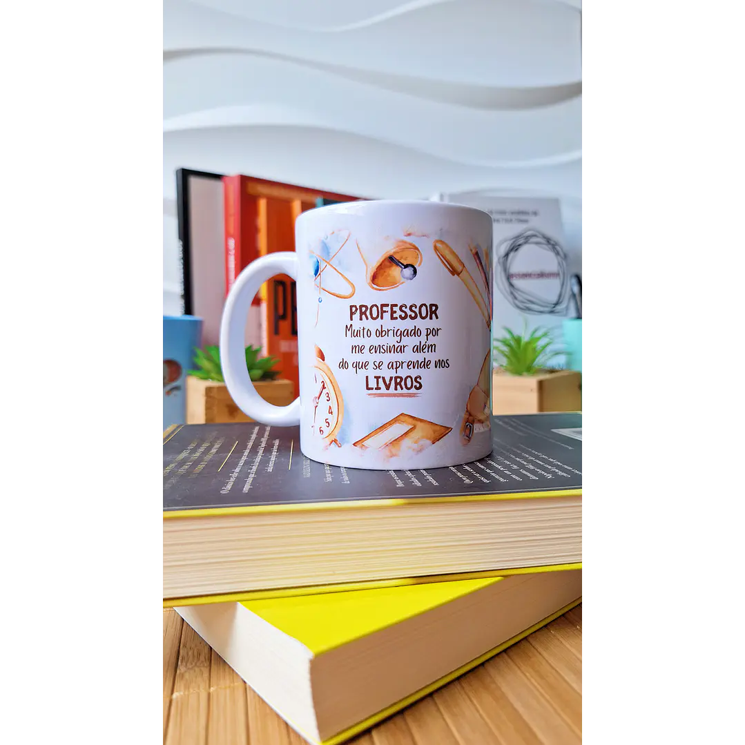 Arte Caneca Professor, muito obrigado por me ensinar além do que se aprende nos livros Arquivo em Png 1