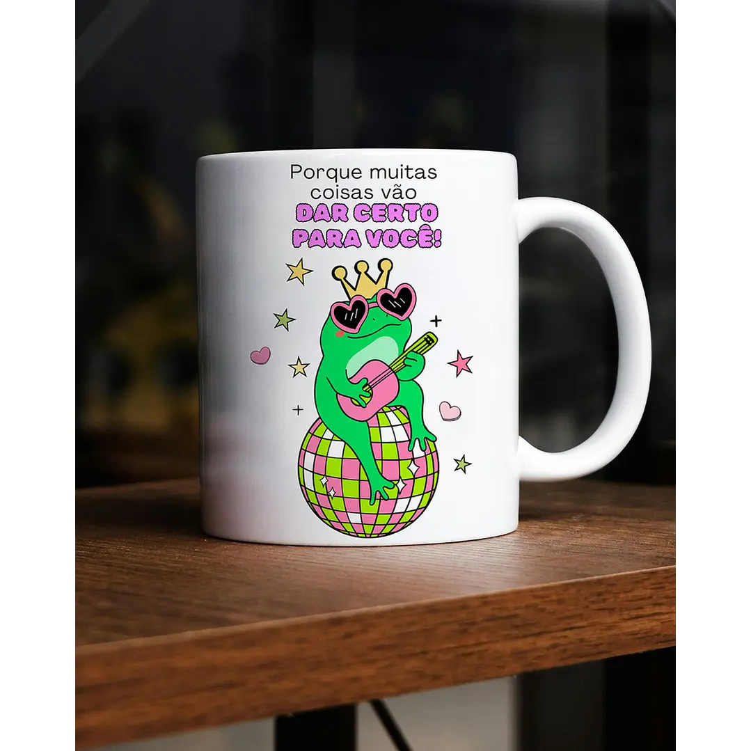 Arte Caneca Que você se acostume com noticias boas, porque muitas coisas vão dar certo para você Arquivo em Png  2