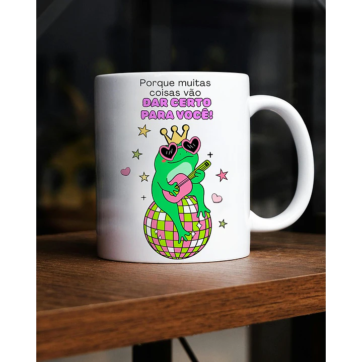 Arte Caneca Que você se acostume com noticias boas, porque muitas coisas vão dar certo para você Arquivo em Png  2
