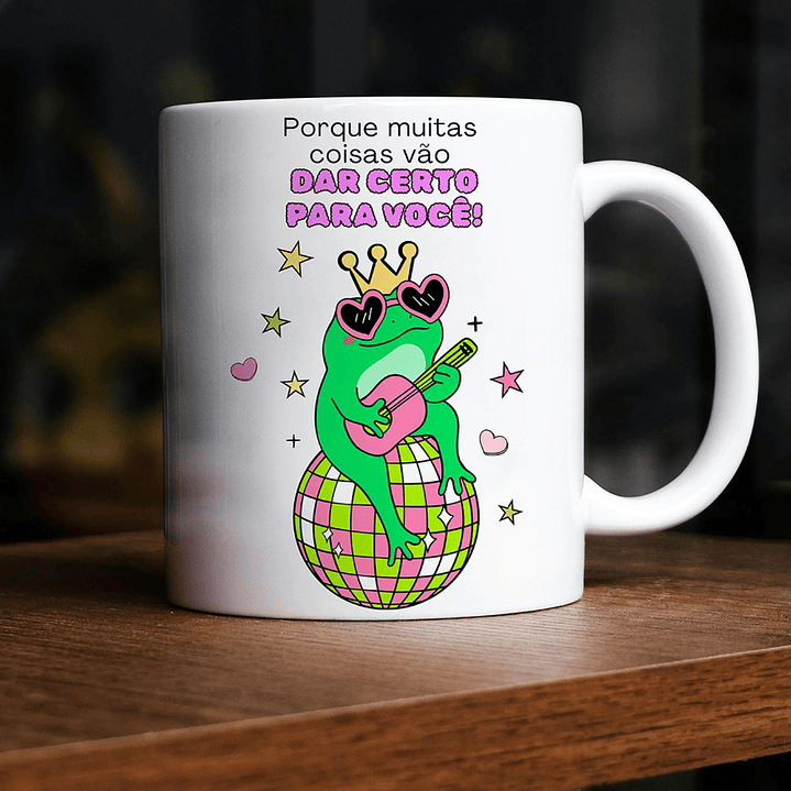 Arte Caneca Que você se acostume com noticias boas, porque muitas coisas vão dar certo para você Arquivo em Png  2