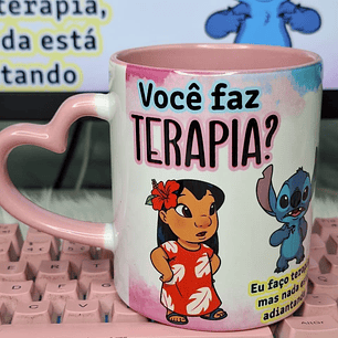 Arte Caneca Stitch Agressividade Crônica  Arquivo em Png 
