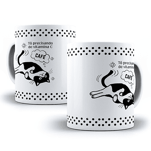 Arte Caneca Tô precisando de vitamina C, CAFÉ Arquivo em Png