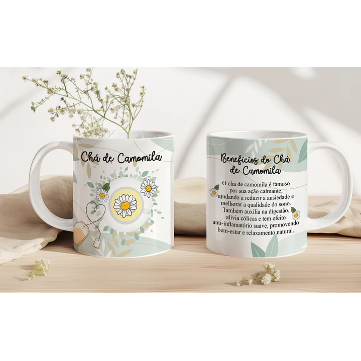 6 Artes para Caneca Chá de Ervas Arquivo em Jpg 1