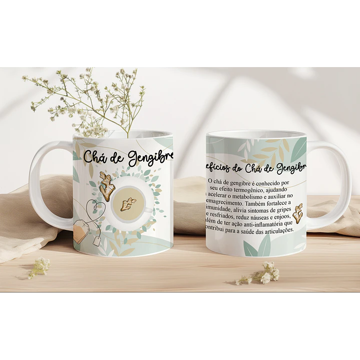 6 Artes para Caneca Chá de Ervas Arquivo em Jpg 2