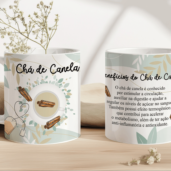 6 Artes para Caneca Chá de Ervas Arquivo em Jpg 4