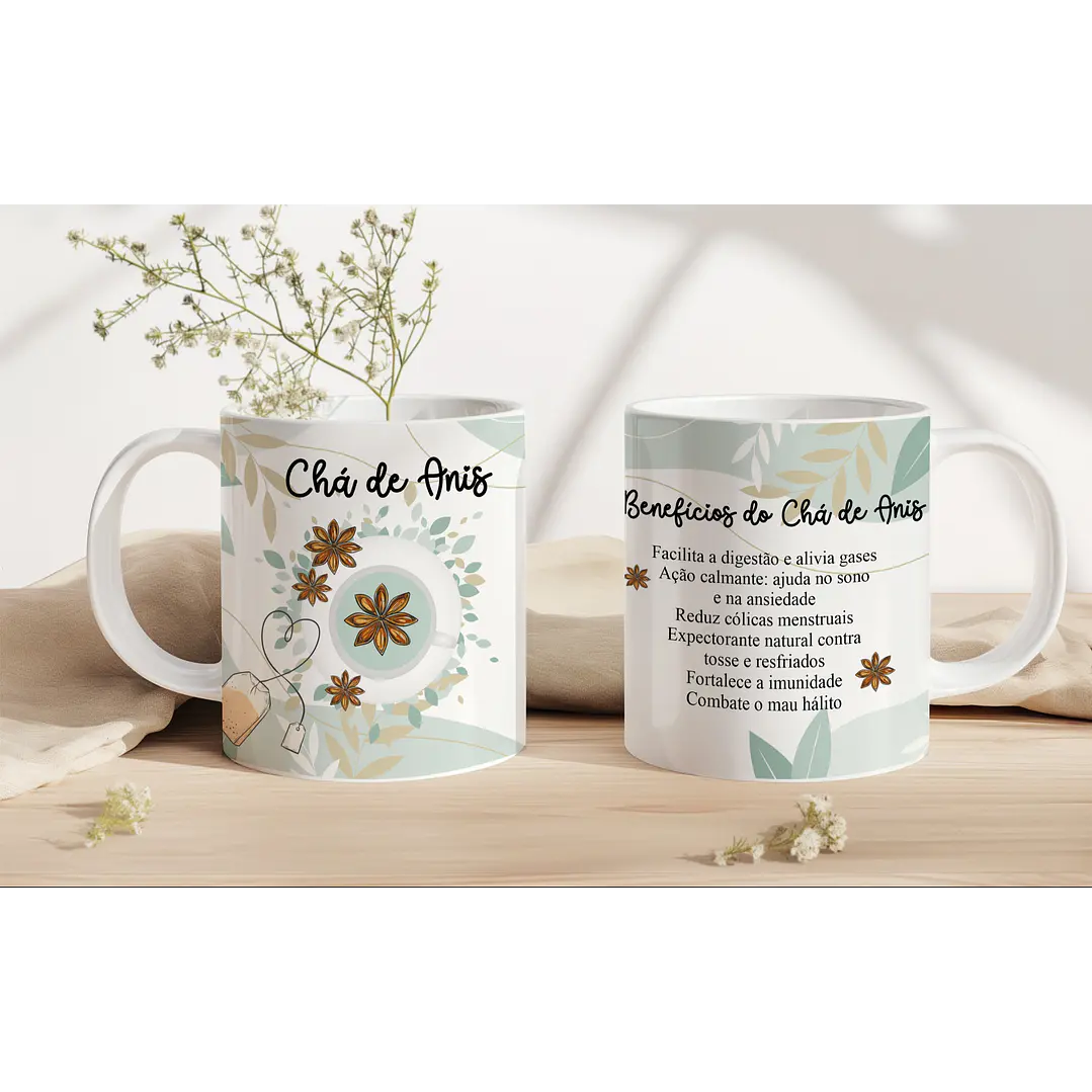 6 Artes para Caneca Chá de Ervas Arquivo em Jpg 5