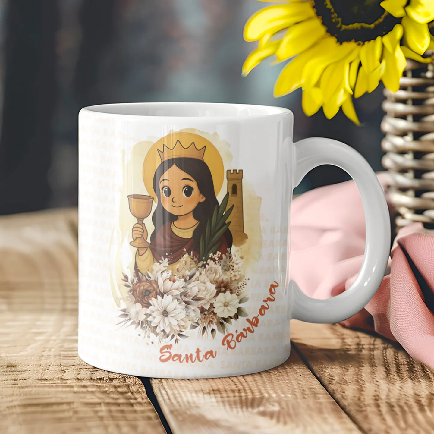 8 Artes para Caneca Santinhas Arquivo Editável  1