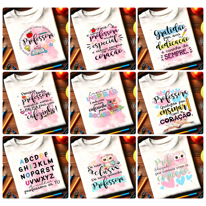 20 Artes para Camiseta Do Professor Arquivo Editável  2