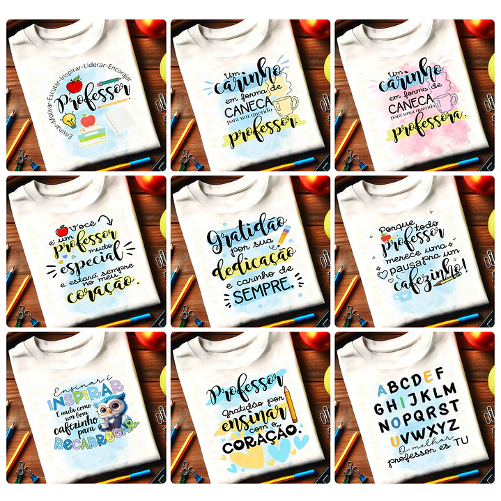 20 Artes para Camiseta Do Professor Arquivo Editável  1