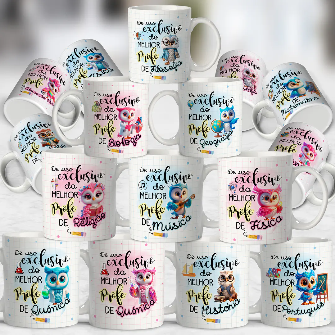 24 Artes para Caneca Dia dos Professores De Uso Exclusivo Arquivo Editável  1