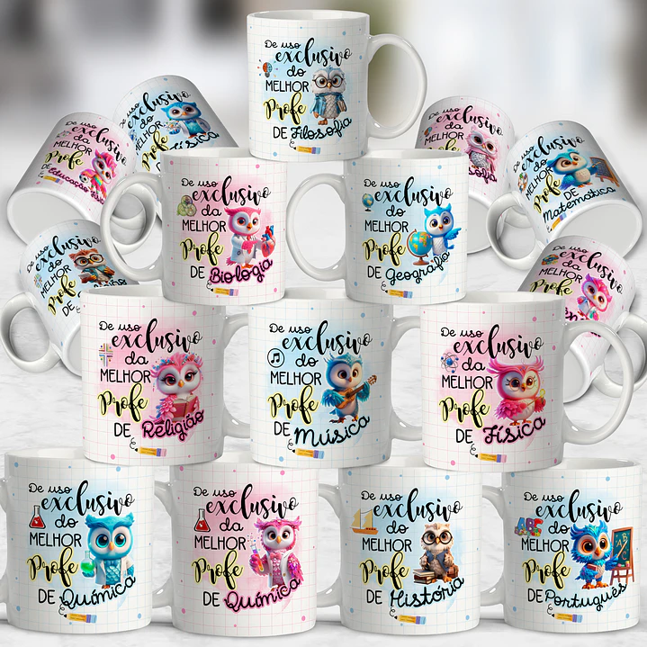 24 Artes para Caneca Dia dos Professores De Uso Exclusivo Arquivo Editável  1