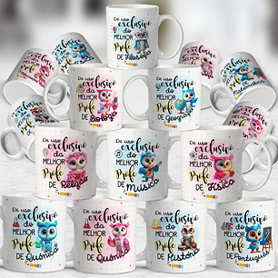 24 Artes para Caneca Dia dos Professores De Uso Exclusivo Arquivo Editável 