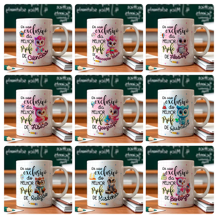 24 Artes para Caneca Dia dos Professores De Uso Exclusivo Arquivo Editável  2