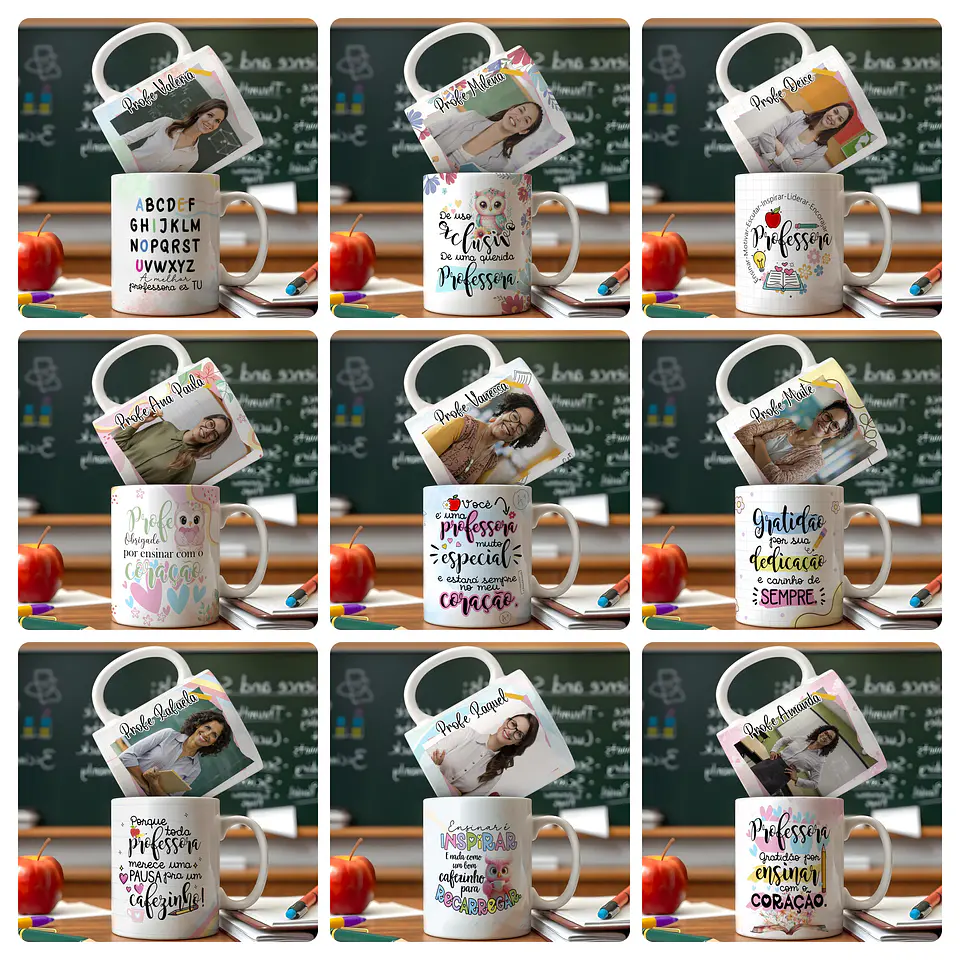 40 Artes para Caneca Dia Dos Professores Arquivo Editável 2