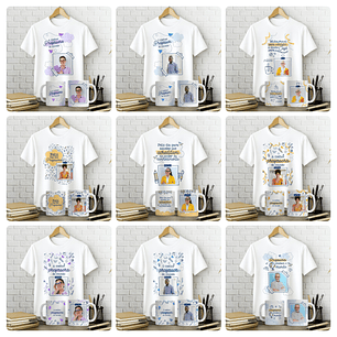 72 Artes para Caneca e Camisa Com e sem Foto Dia dos Professores Arquivo Editável