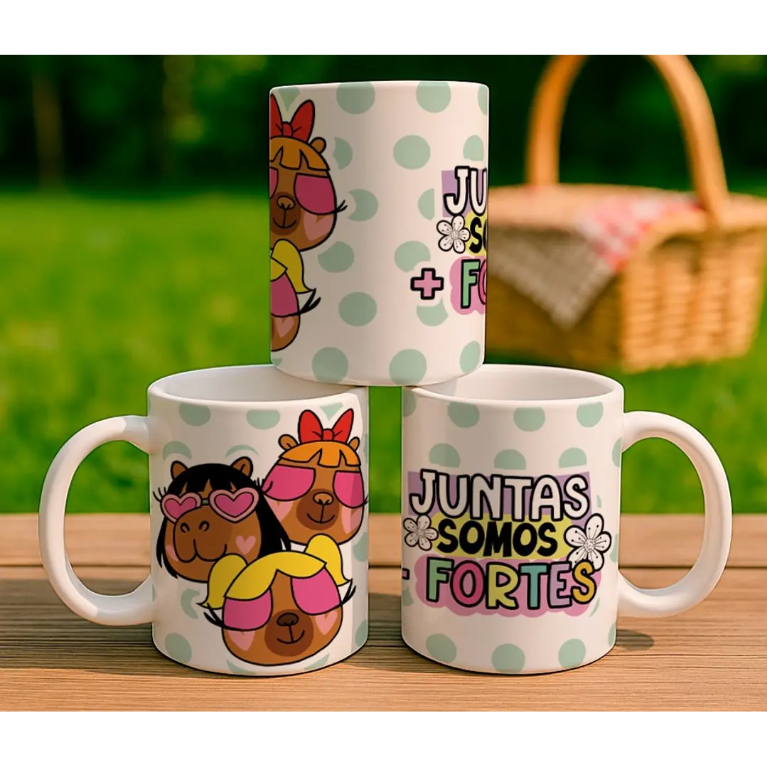 5 Artes para Caneca Capivara Amizade Arquivo Editável 2