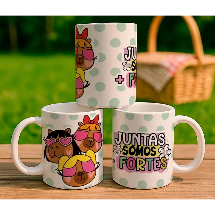 5 Artes para Caneca Capivara Amizade Arquivo Editável 2