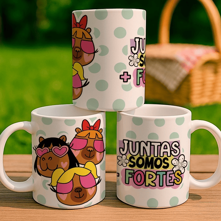 5 Artes para Caneca Capivara Amizade Arquivo Editável 2