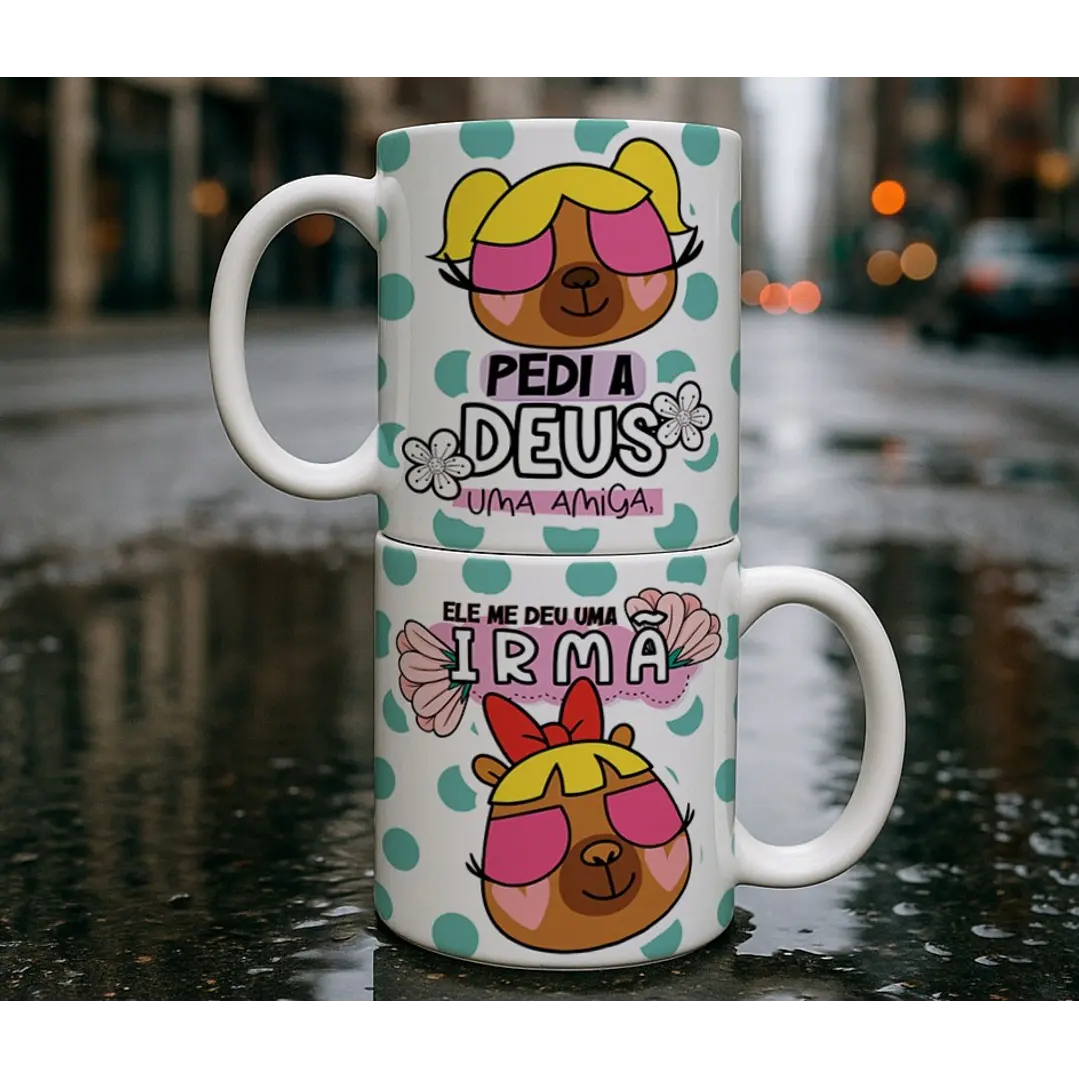 5 Artes para Caneca Capivara Amizade Arquivo Editável 3