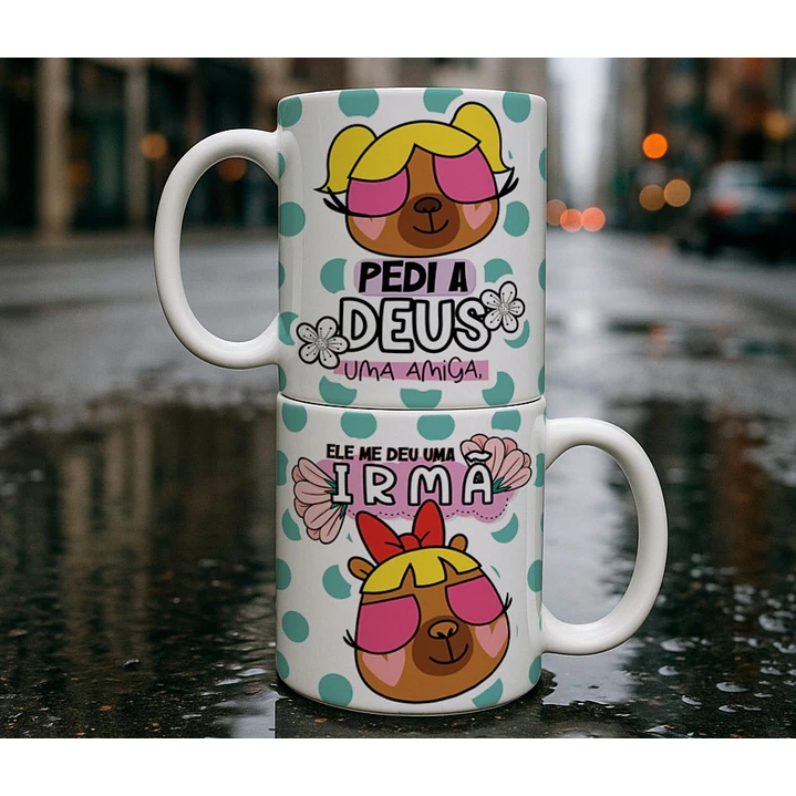 5 Artes para Caneca Capivara Amizade Arquivo Editável 3
