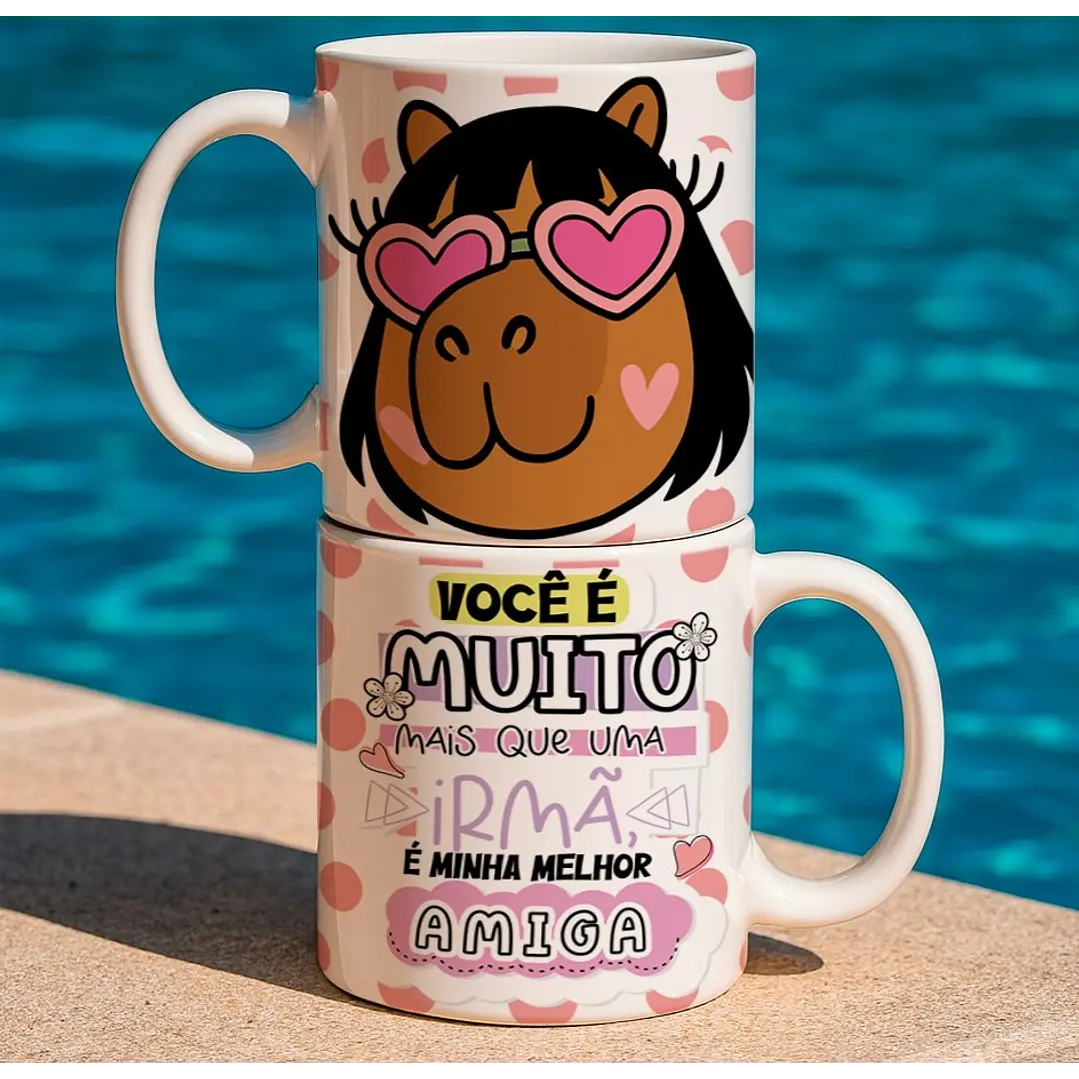 5 Artes para Caneca Capivara Amizade Arquivo Editável 4