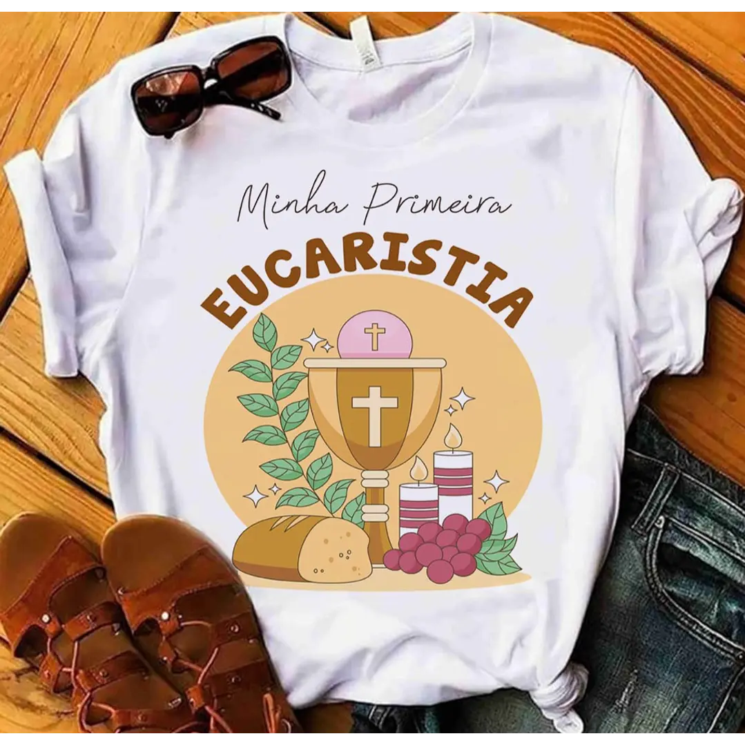 10 Artes para Camisa Primeira Comunhão Arquivo Editável 1