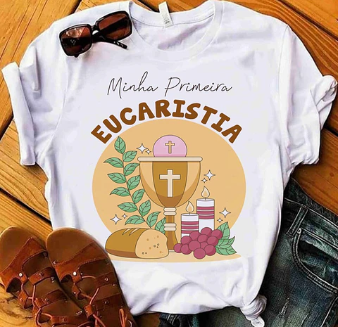 10 Artes para Camisa Primeira Comunhão Arquivo Editável