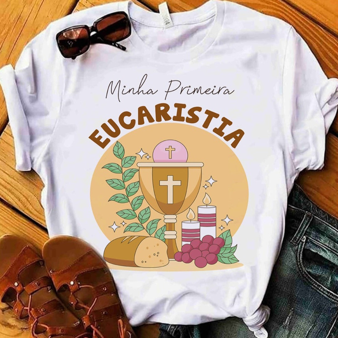 10 Artes para Camisa Primeira Comunhão Arquivo Editável 1