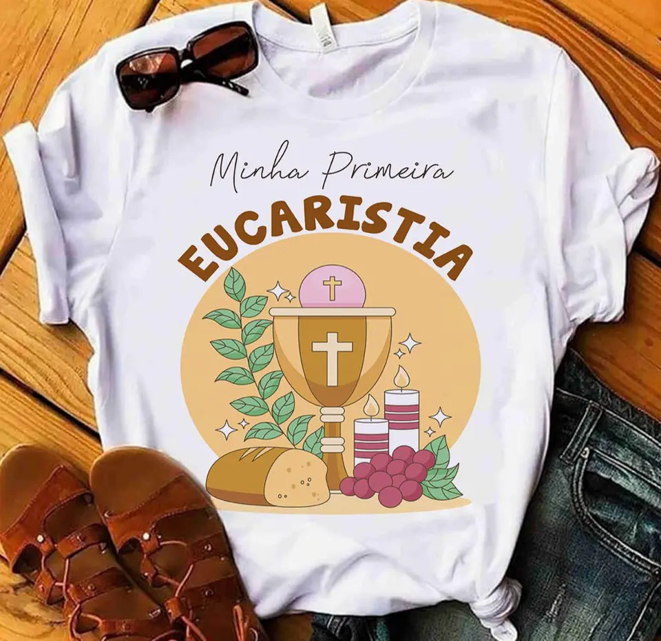 10 Artes para Camisa Primeira Comunhão Arquivo Editável 1