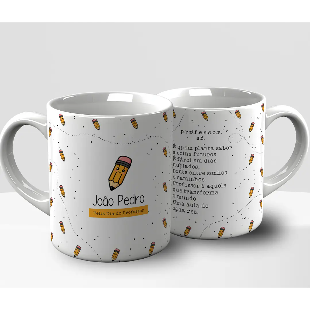 Arte Caneca Siguinificado de Ser Professor Arquivo Editável 2