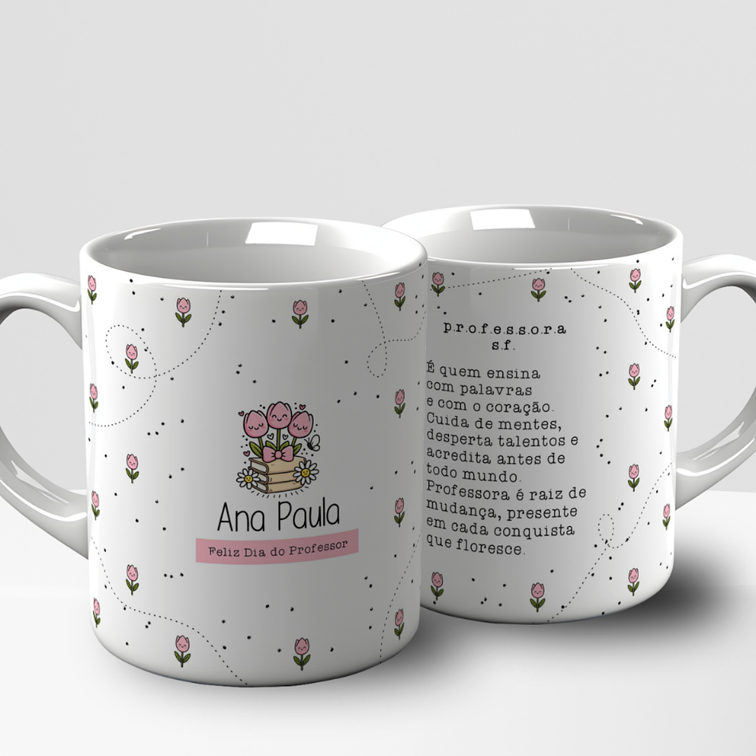 Arte Caneca Siguinificado de Ser Professor Arquivo Editável 3