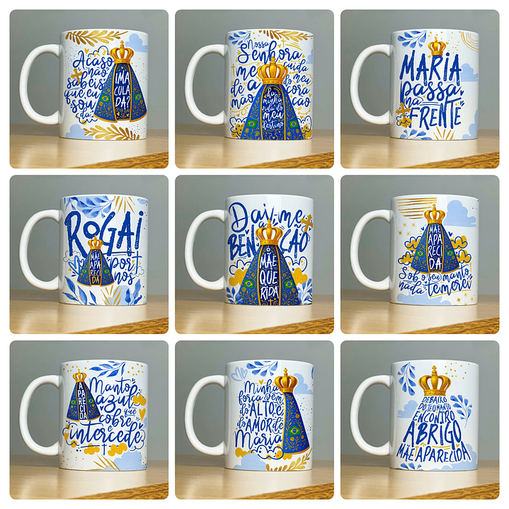 36 Artes para Caneca Camisa e Azulejo Nossa Senhora Aparecida Arquivo em Png 1
