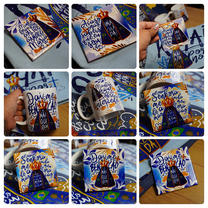 36 Artes para Caneca Camisa e Azulejo Nossa Senhora Aparecida Arquivo em Png 3
