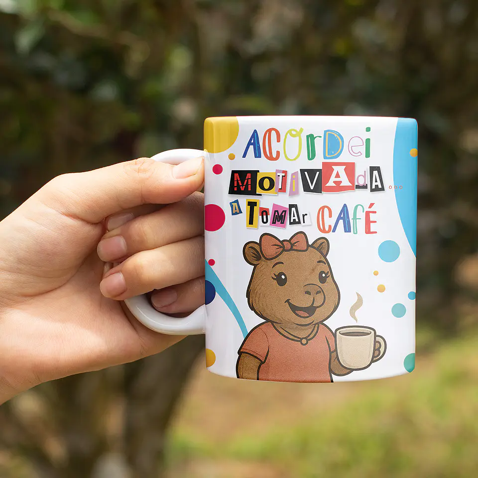 4 Artes para Caneca Capivara Café Arquivo Editável  1