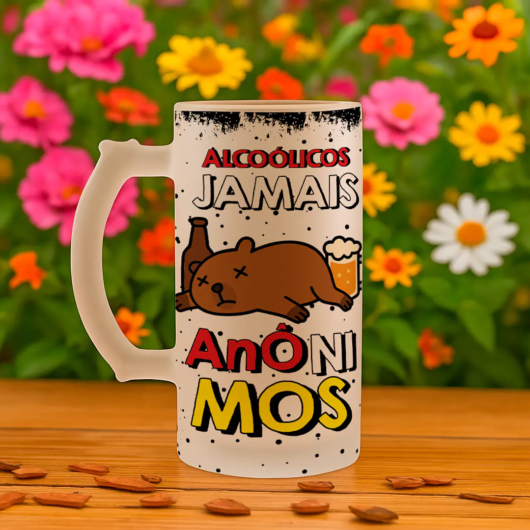 6 Artes para Copo chopp Capivara Frases Arquivo Editável  5
