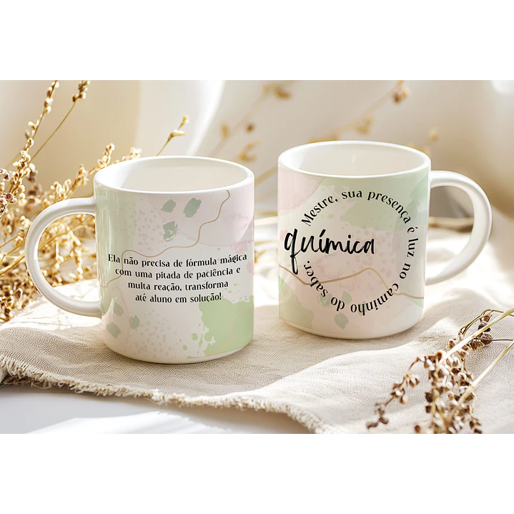 8 Artes para Caneca Professoras Matérias Arquivo Editável  2