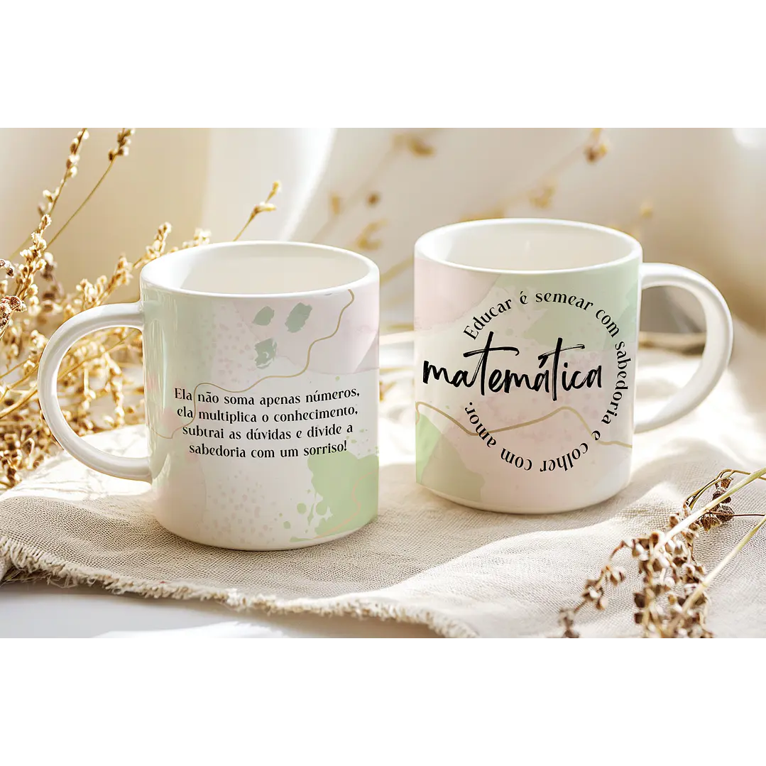 8 Artes para Caneca Professoras Matérias Arquivo Editável  3