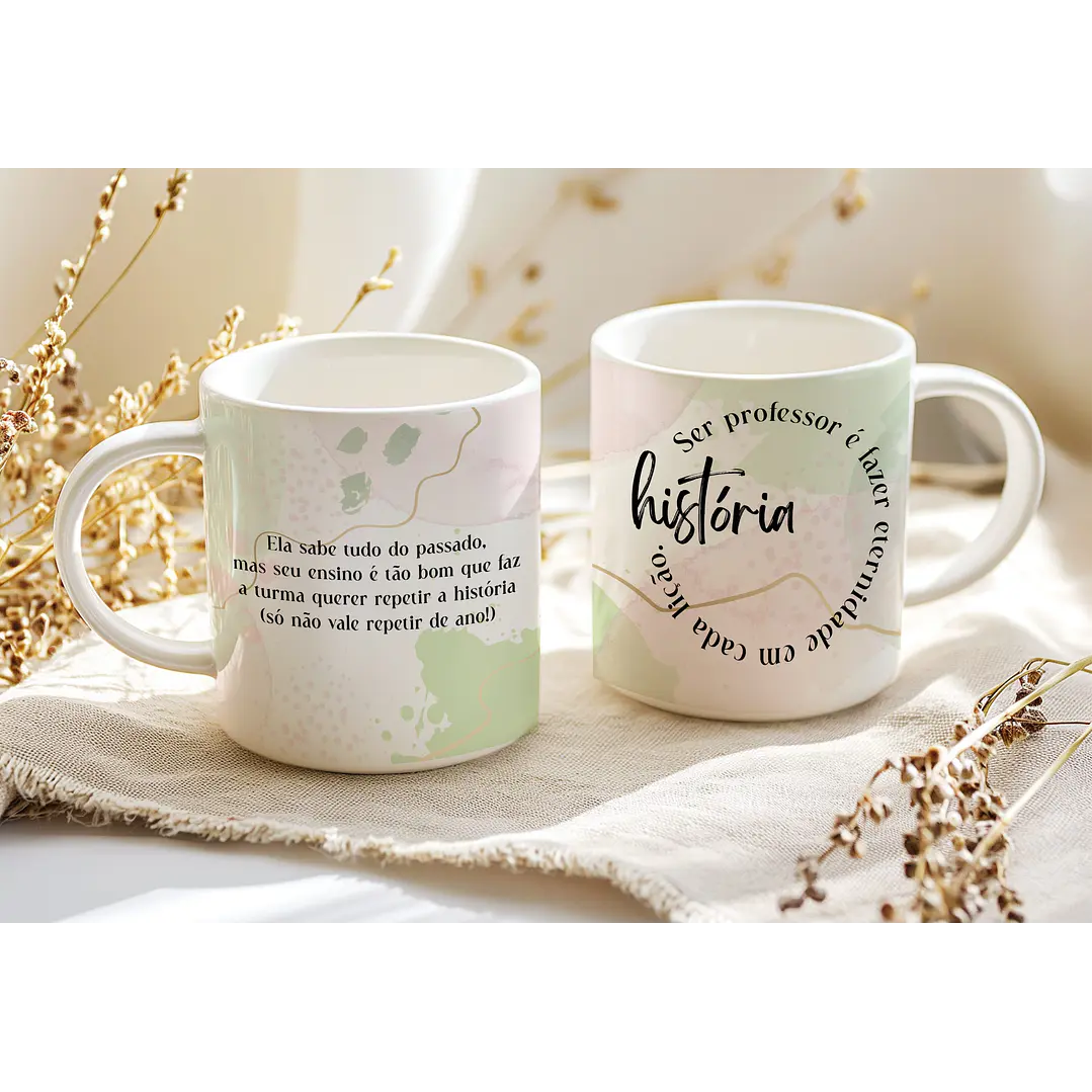 8 Artes para Caneca Professoras Matérias Arquivo Editável  4