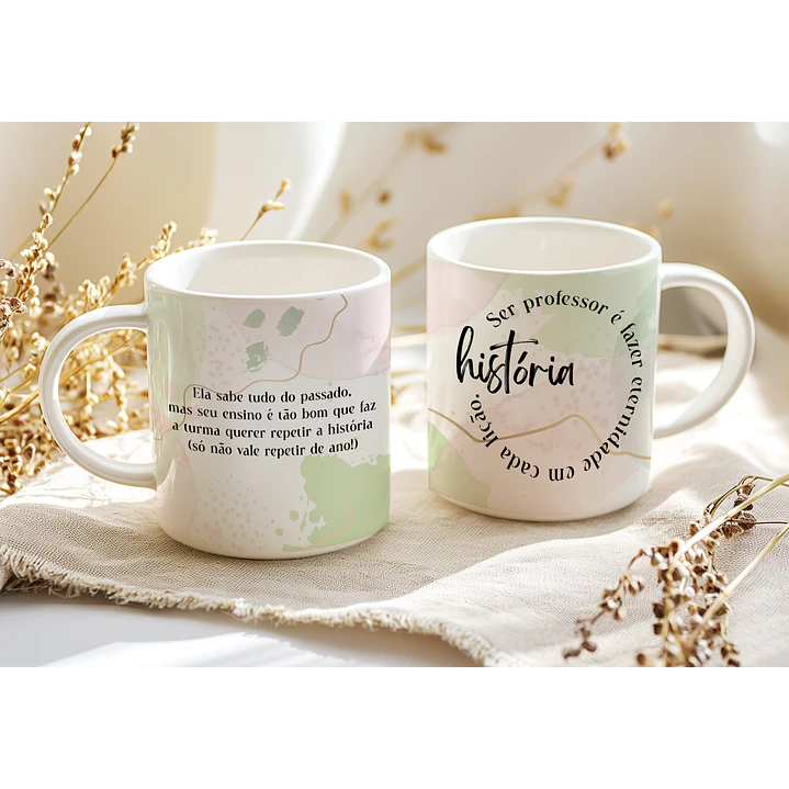 8 Artes para Caneca Professoras Matérias Arquivo Editável  4