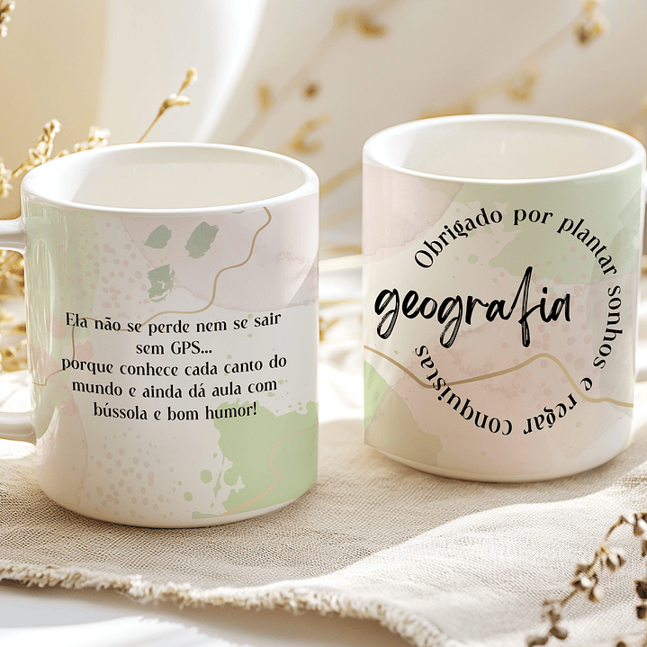 8 Artes para Caneca Professoras Matérias Arquivo Editável  5