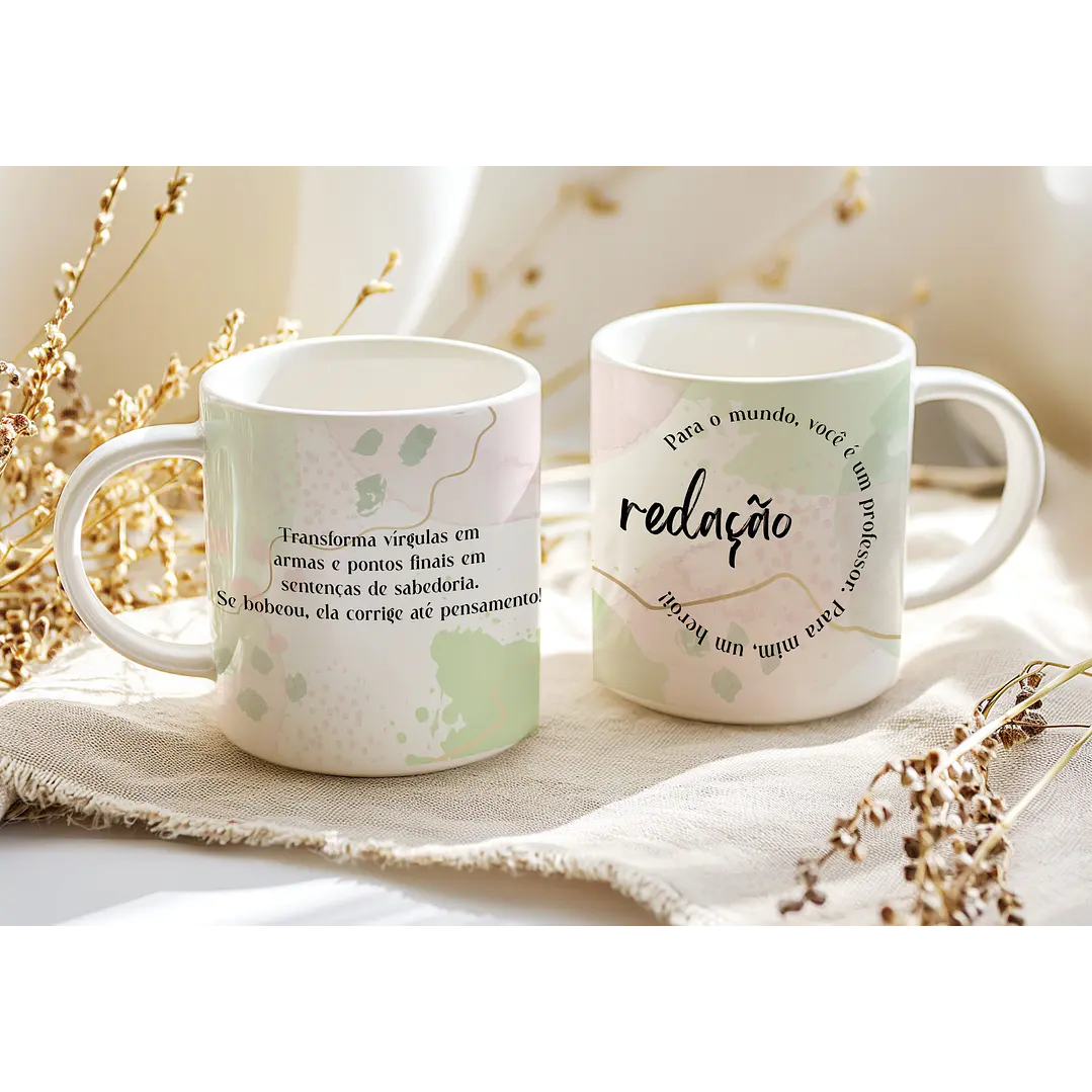 8 Artes para Caneca Professoras Matérias Arquivo Editável  6