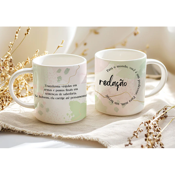 8 Artes para Caneca Professoras Matérias Arquivo Editável  6