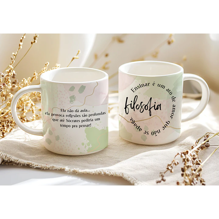 8 Artes para Caneca Professoras Matérias Arquivo Editável  7