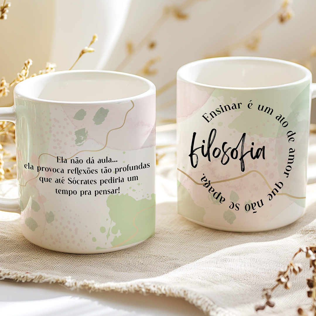 8 Artes para Caneca Professoras Matérias Arquivo Editável  7