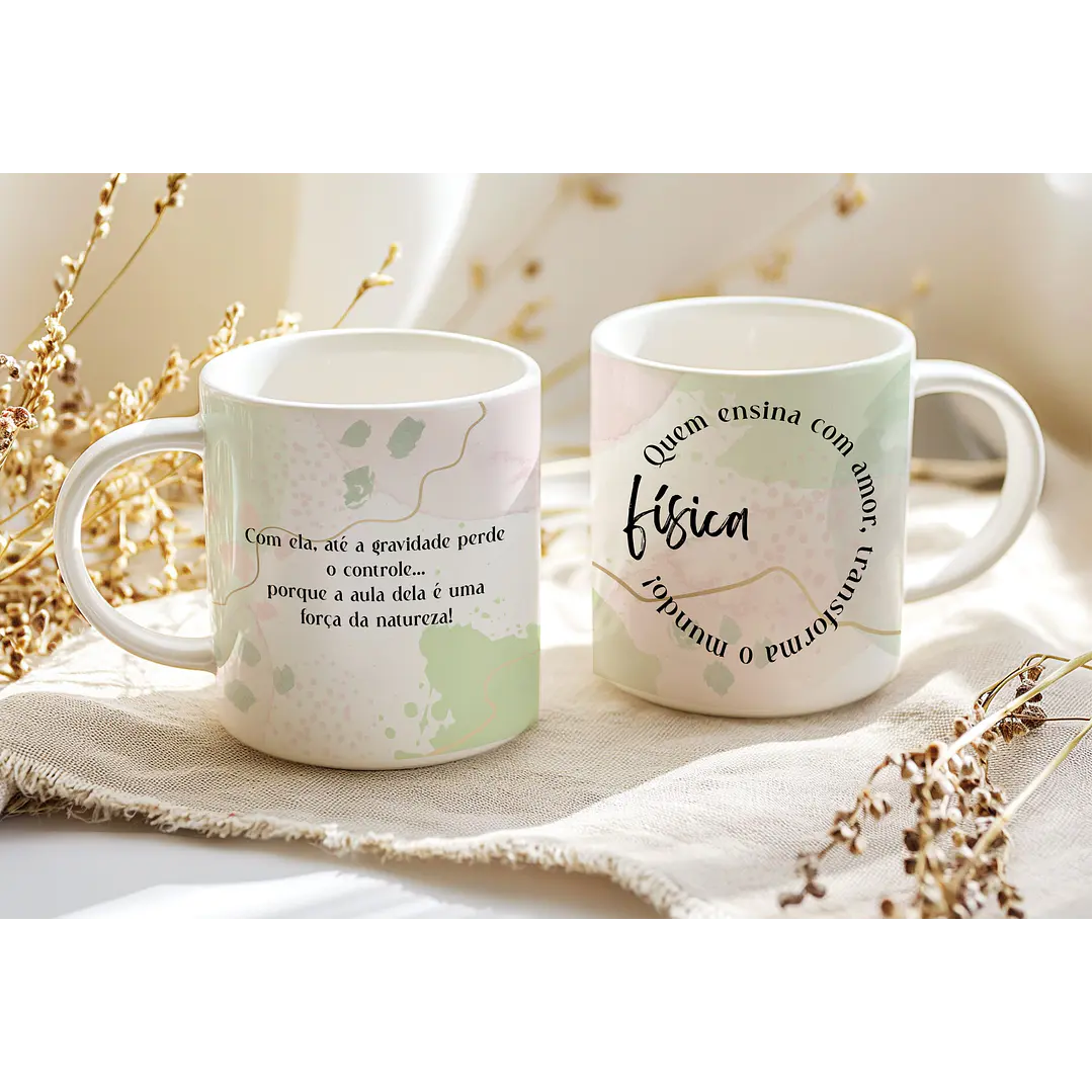 8 Artes para Caneca Professoras Matérias Arquivo Editável  8