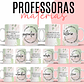 8 Artes para Caneca Professoras Matérias Arquivo Editável  - Thumbnail 1