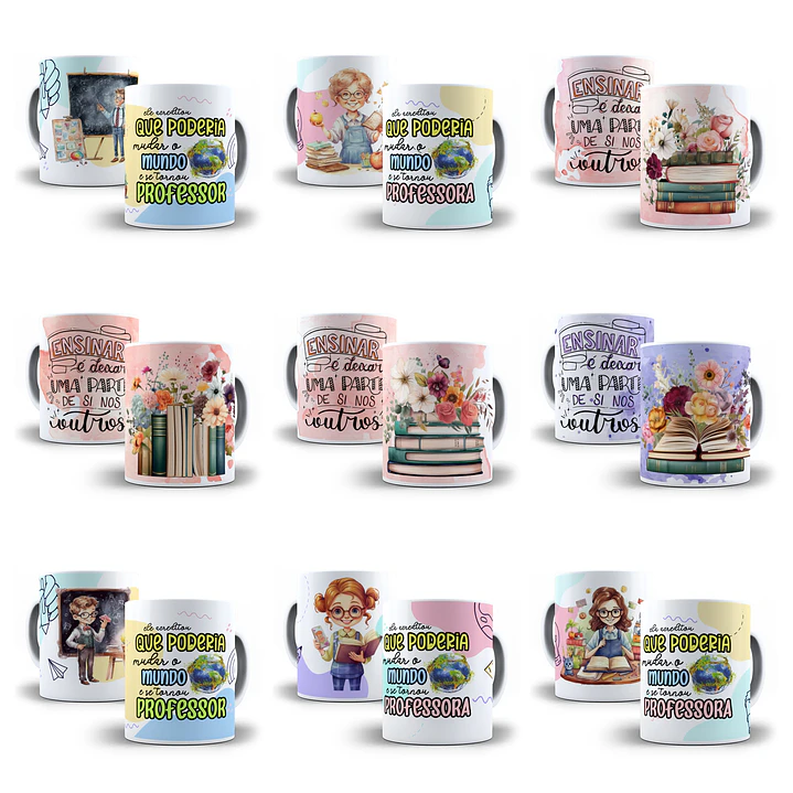 13  Artes para Caneca Dia dos Professores Melhor do Mundo Arquivo Editável 1