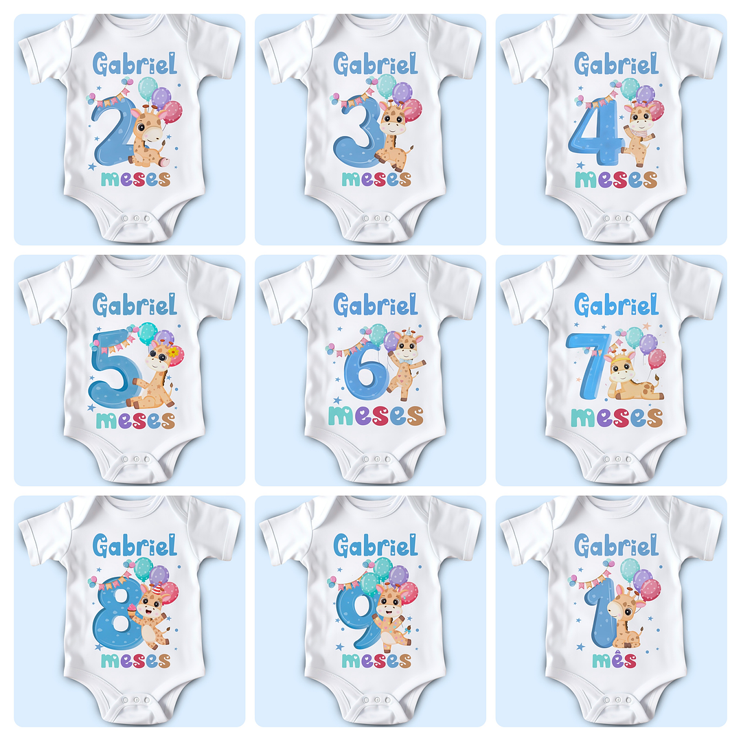 24 Artes para Body Mesvesario Animais Arquivo Editável  2